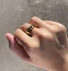 Band Made in Italy Designer F Ring emalj ihålig guld silver rose rostfritt stål brev ringer svarta vita kvinnor män bröllop smycken lady present 6 7 8 9