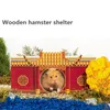 Cages Chinese Style Wooden Hamster Shelter Hamster Digging Box Hamster Cage Landscaping Supplies Hamster Ladder Hamster Accessories