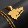 Pendant Necklaces Anniyo Dominican Map Dominicans Country Jewelry Chain Patriotic #124721