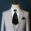 Bow Ties Trendy Boys School School Wstążka szerokie zszywanie się Wykwintne mundury krawat Akcesoria