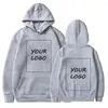 Erkek Hoodies VIP Özel Hoodie Kendi Tasarım Kostüm Logomuz/Resim Sweatshirts Unisex Harajuku Erkek Kadın Hediyeler Sweatshirt Dış Giyim