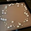 Choker HANGZHI 2023 Super-lange Multilayer Perle Halskette Frauen Mode Pullover Kette Weibliche Aussage Schmuck