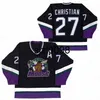 Sj98 27 Dave Christian Minnesota Moose Black Hockey Jersey Movie Hockey Jerseys All Stitched Black