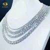 Factory Price Full Size Moissanite Tennis Bracelet Necklace Pass Diamond Tester Chain 925 Sterling Silver