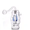 Saño al por mayor creatividad calavera alienígena fumar agua tubería de bong colorida 10 mm de vidrio femenino dab rig rumnos conmoh con tazón de quemador de aceite