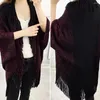 Foulards Terrific Femmes Châle Doux Sans Rides Couverture Surdimensionné Gland Cape Cardigan Chandail