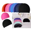 Mens Candy colors Swimming caps unisex Nylon Cloth Adult Shower Caps waterproof bathing caps solid swim hat sea shipping QH21