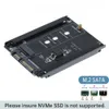 Custodia in metallo di recinzione B+M Chiave M.2 NGFF SSD a 2,5 SARDA ADAPTATORE SATA 6GB/S con Adattatore M2 NGFF a pressione per 2230/2242/2260/2280 m2