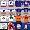 Sj98 Goon Custom 69 Doug The Thug Glatt Jersey Blue White Movie Hockey Jerseys Stitched