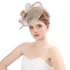 Stingy Brim Hats HT1773 Hochwertiger Damen-Fascinator, eleganter Garn-Mesh-Fedoras, Vintage-Haarspangen, Hochzeitshut, Frauen-Fedora-Hut, Feder-Partyhut 230603