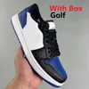 Golf Ayakkabı Chicago UNC Low 1S Koşu Ayakkabı Uygulamaları Volt Accents Metalik Yeşil Parçalanmış Backboard Eastside Golf Kraliyet Ayak