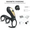 Massager Paar Zuigen Vibrator met Dual Motor Cockring Draadloze Cock Penisring Volwassen Sexy voor Mannen Vertraging Ejaculatie Penisring