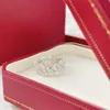 Ontwerper Vrouwen Classic Diamond Band Ringen Engagement Trouwring Hoge kwaliteit Jubileumgeschenken