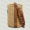 Designer Rattan Korb Taschen für Frauen Stroh Gewebt Eimer Taschen Marke Runde Schulter Tasche Weibliche Shopper Handtaschen Geldbörsen caitlin fash330N