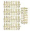 ウォールクロック5セットデジタルナンバープレートDIYアラビア装飾12.8x5.2cmゴールデンプラスチック番号