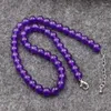 Choker Short Chain Necklace For Women Stone Quartzs Hematite Jades Chalcedony Amethysts Crystal Beads Ethnic Clavicle 39cm B496