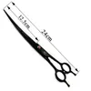 Sax Pet ScoSors 9 "Black Upward Curved Pet Grooming Scissors Professional Shears Salon Barber med hundkatter