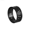 Band Rings 8mm Wide Stainless Steel Skeleton Jewelry Loon Rune Viking Letters Men's Ring Does Not Lose Color