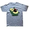 Magliette da uomo Divertente Avocado Alien Graphic Cotone Streetwear Manica corta Regali di compleanno T-shirt vegana stile estivo Abbigliamento da uomo