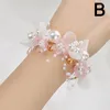 Braccialetti con ciondoli Serie Super Fairy Fiore da polso Damigella d'onore Bella sposa Matrimonio Performance per bambini Corpetto Braccialetto di perle