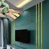 Wall Stickers 244cmroll Stainless Steel Decorative Strip Edge Line mirror stickers for wall Background Ceiling Waist line Plane Tile sticker 230603