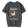 Anatomy Of A Goose Funny Duck Graphic Gaming Gamer Vintage Men's Black T Shirt Harajuku Gothic Men Tshirt Ullzang Streetwear