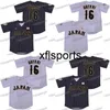 AXflsp GlaC202 16 Shohei Ohtani Japon Samurai Noir Blanc Stripe Film Baseball Jersey Double Cousu Nom et Numéro Expédition Rapide