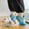 Sandalen Sommer Hohle Schuhe Koreanische Version Mode Sport Trend Popcorn Männer Erhöhen Temperament Weiß