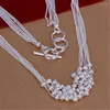 Chaînes marque de mode 925 collier en argent Sterling pour femmes bijoux de luxe gland perles raisin cadeaux de noël