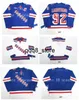 qq88 Camisetas personalizadas OHL KITCHENER RANGERS 92 GABRIEL LANDESKOG Azul Blanco Personalizado Cualquier nombre Número 100% Costura Camisetas de hockey personalizadas