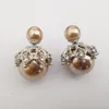 fashion women's Stud earrings pearl Shiny crystal zirconia stud earrings female wild hypoallergenic earrings18K gold plated luxury earrings