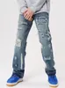 Jeans Masculino Estilo Y2K Calças Denim Baggy Masculinas Joggers Desgastados Rasgados Roupas Masculinas Streetwear