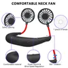 Fans Neck Fan Portable Personal Hand Free Mini Lazy Person USB Laddningsbar halsfläkt Kylning bärbar lämplig fläkt för utomhussport