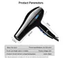 Hair Dryers 100-240V Professional Hair Dryer Strong Power Barber Salon Styling Tools Cold Air 5 Speed Adjustment Hair Electric Blower 230603