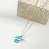 Pendant Necklaces 2023 Brand Sweet Candy Color Cute Little Girl Necklace Simple Hollow Women's Charm