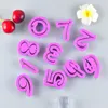 Baking Moulds 10Pcs/Set Creative Digital Plastic Cookie Mold 0-9 Number Birthday Cake Decorating Mould Biscuit Cutter Tools