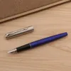 Brand Stainless steel blue Trim M Nib Fountain Pen Business Office School Supplies Writing pen