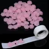 Verktyg 100st/Lot Pink Flower Shape Eyelash Extension Lim Holders ympning av fransar 7 i 1 limfördröjning Kopp Pigment Holding Cups