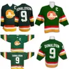 C2604 MitNess 9 Barclay DONALDSON BroomCounty BLADES Slapshot Movie Hockey Jerseys With Captain C Patch Shirt Green Men Women Youth Double Stitched