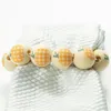 Beads 16mm Halloween Pumpkin Pattern Napkin Buckle Wooden Bead Ring Party Dinner Festival Table Decoration DIY Fashion Custom Crafts