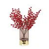 Dekorativa blommor Imitation Holly and Red Fruit Home Decoration In the Year Fortune Ornament Christmas Fake
