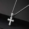 Collier croix hip-hop pour homme Collier pendentif croix vintage