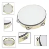 Tambour 6 pouces Tambourin Bell Hand Held Tambourin Birch Metal Jingles Kids School Musical Toy KTV Party Percussion Toy QH19