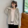 Felpe con cappuccio da donna Felpa oversize carina con zip Spessa Felpe streetwear Harajuku Top coreani Hoddies For Teens Up Felpa con cappuccio