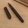 Klasik ok klipsi mat siyah kırmızı ile goldentrim rollerball kalem