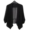 Damenjacken Schwarz Weiß Dünne Anzugjacke Damen Sonnenschutzkleidung Sommer Chiffon Cardigan Mode Kurzer Schal Outdoor Mantel