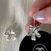 Dangle Oorbellen Y2k Mode Koreaanse Elegante Zilveren Kleur Bloem Voor Vrouwen Meisje Persoonlijkheid Gothic Punk Ontwerp Vriend Sieraden Gift