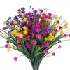 Decoratieve Bloemen 10 STUKS Kunstmatige UV-bestendig Geen Vervaging Faux Plastic Groen Planten Plant