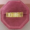 Классические обручальные кольца Choucong Сверкающие роскошные драгоценности 925 стерлингового серебряного серебра Emerald 5a кубический циркон Cz Diamond Party Pink Women Eternity Engagement Band Ring