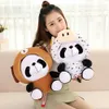 Plush Dolls 20cm 1Pc Cute Panda Chinese Zodiac Stuffed Doll Toy Sofa Decor Bedroom decoration Birthday Gift Christmas present 230603